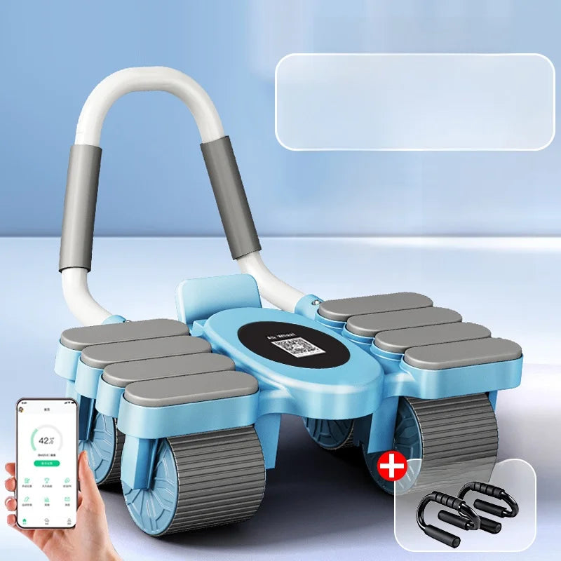 Updated Six-Wheel Eight-Knee Abdominal Wheel – PU Rebound Fitness Equipment for Home Exercise