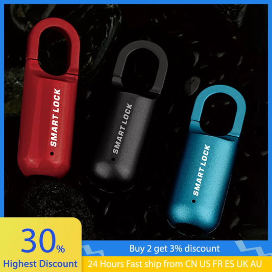 Mini Fingerprint Padlock - Smart Touch Keyless USB Door Lock, Anti-Theft for Travel Case, Drawer, and Cabinet Security