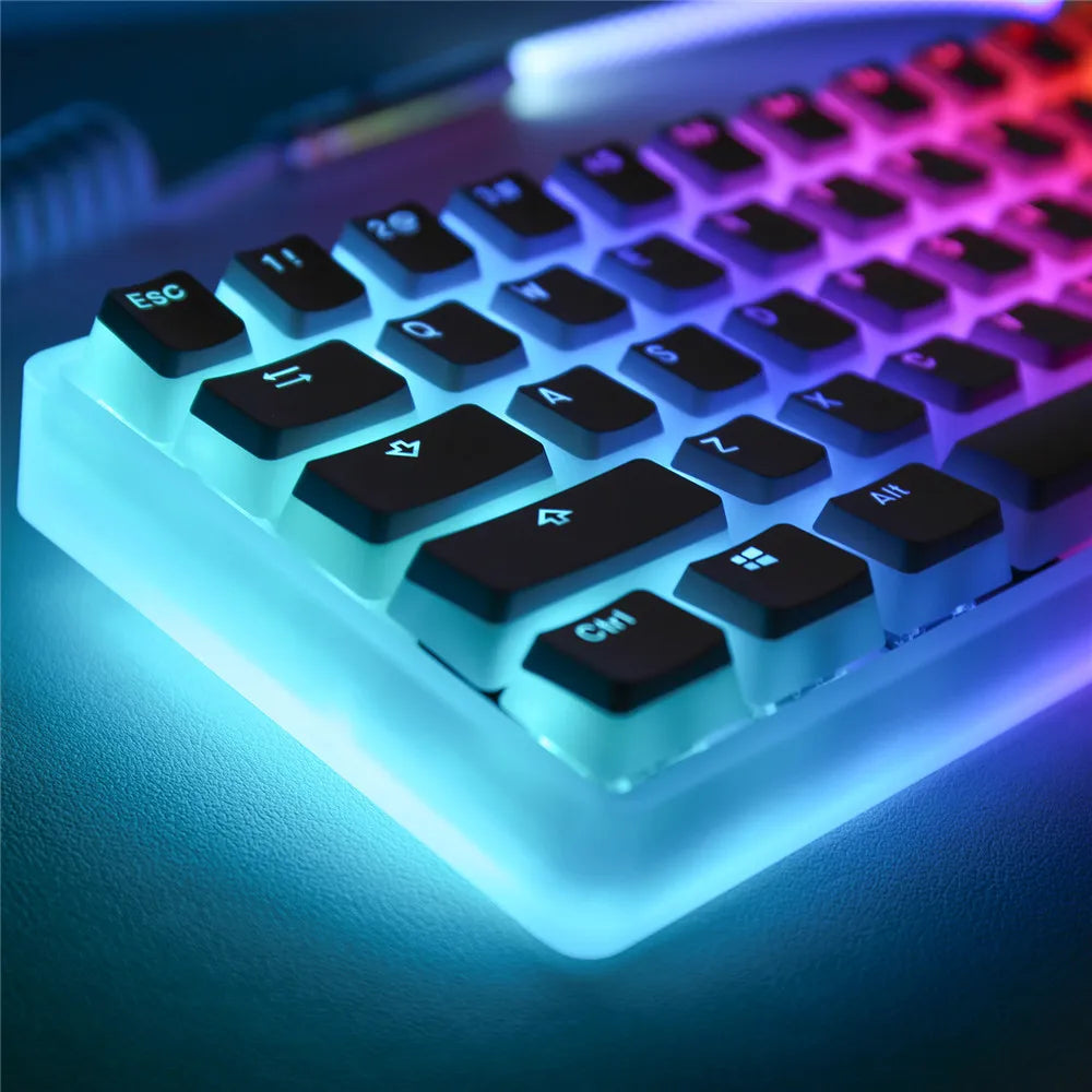 104 Keys Pudding Theme Keycap Set - OEM Profile ABS PBT Double Shot Keycaps for MX Switch Mechanical Keyboard, RGB Backlit