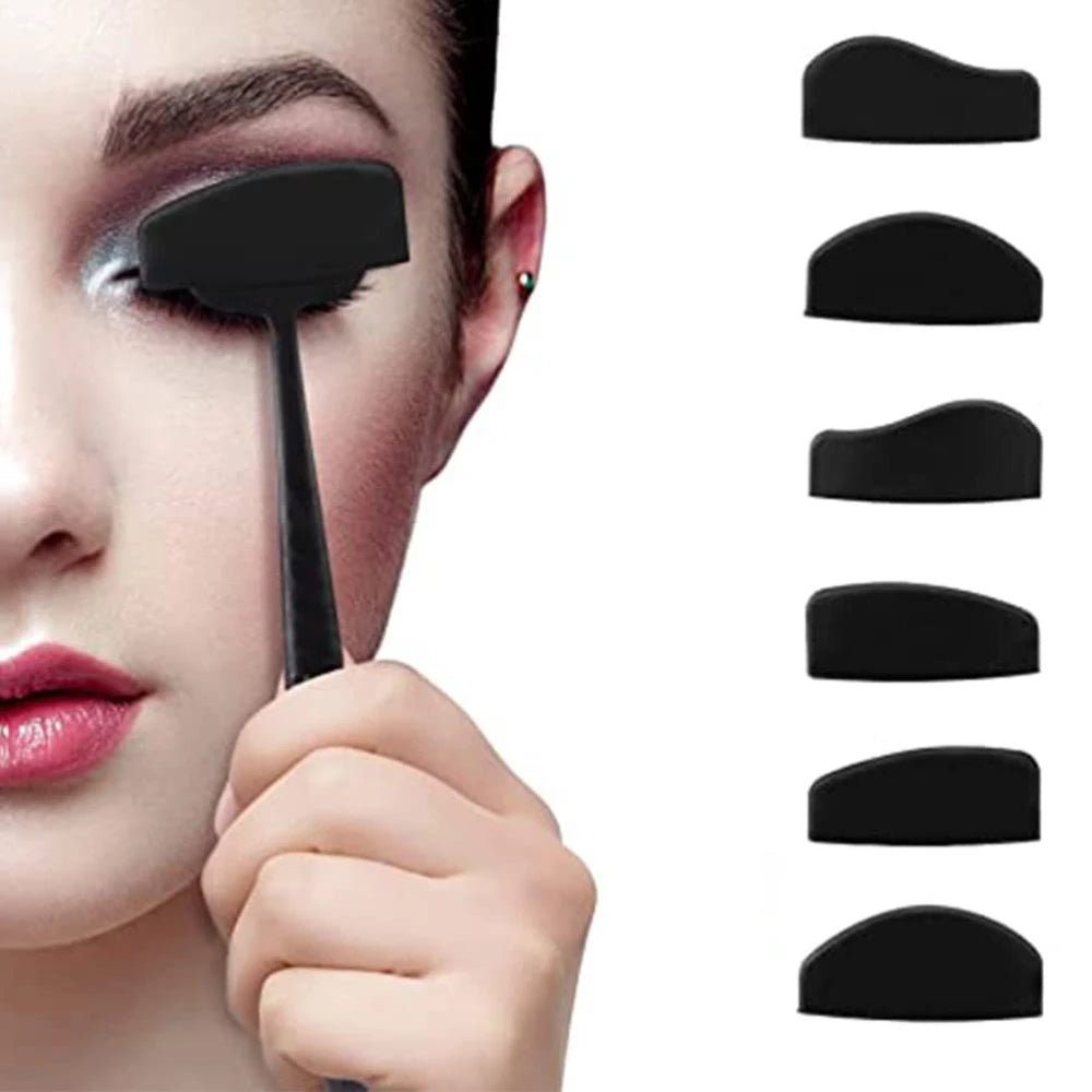 6-in-1 Silicone Eyeshadow Pads & Stencils - Eye Makeup Stamp & Applicator, Eyeliner Stencils Beauty Tools
