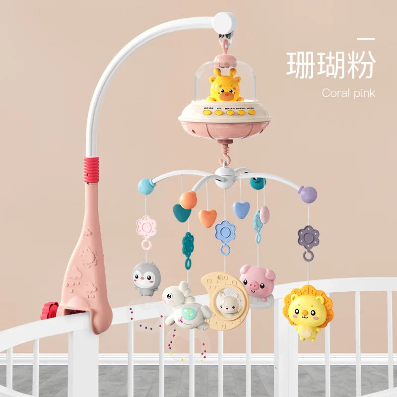 Baby Crib Mobile with Music, Lights, and Projection - Remote Control Toys for Newborns 0-6 Months