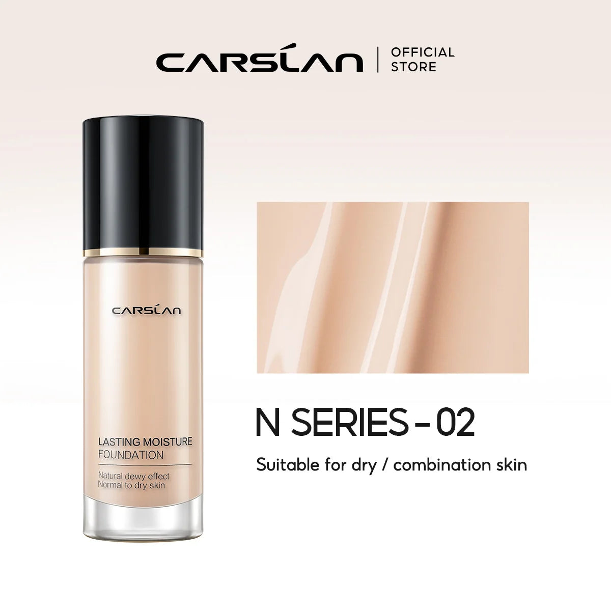 CARSLAN Long-Lasting Moisture Matte Liquid Foundation – Full Coverage Concealer, Whitening & Oil Control Face Base Makeup