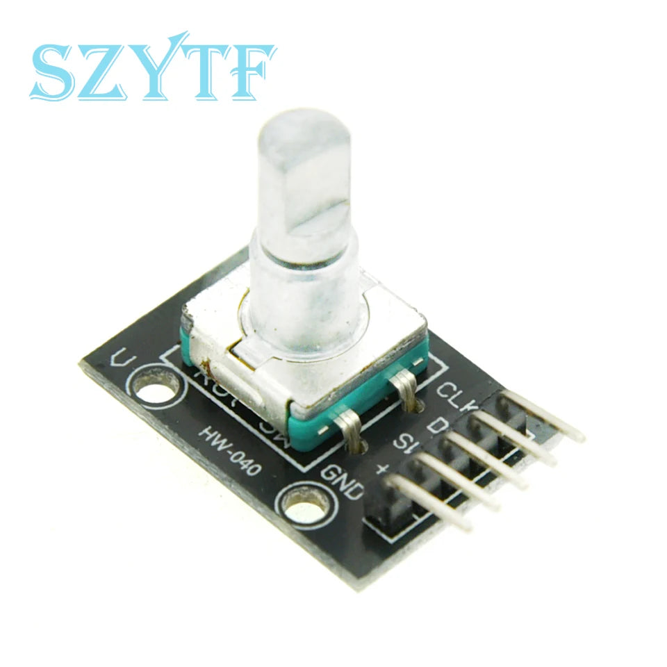 1-10PCS KY-040 360° Rotary Encoder Module – Potentiometer Sensor Development Board with Knob Cap for Arduino DIY Kit