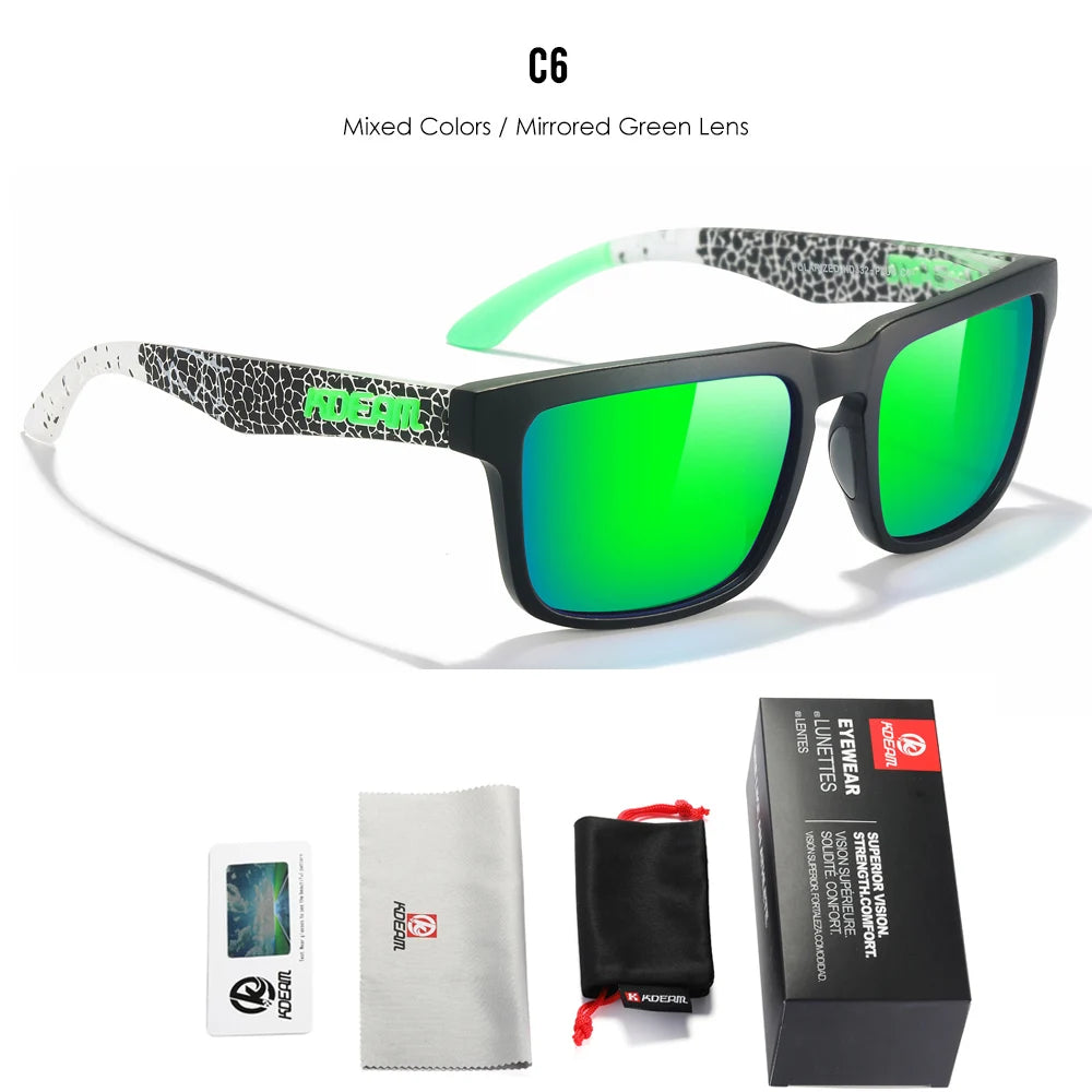 KDEAM Plus Size Polarized Sunglasses – 64mm Wide Fishing & Driving Glasses with Night Vision for Men