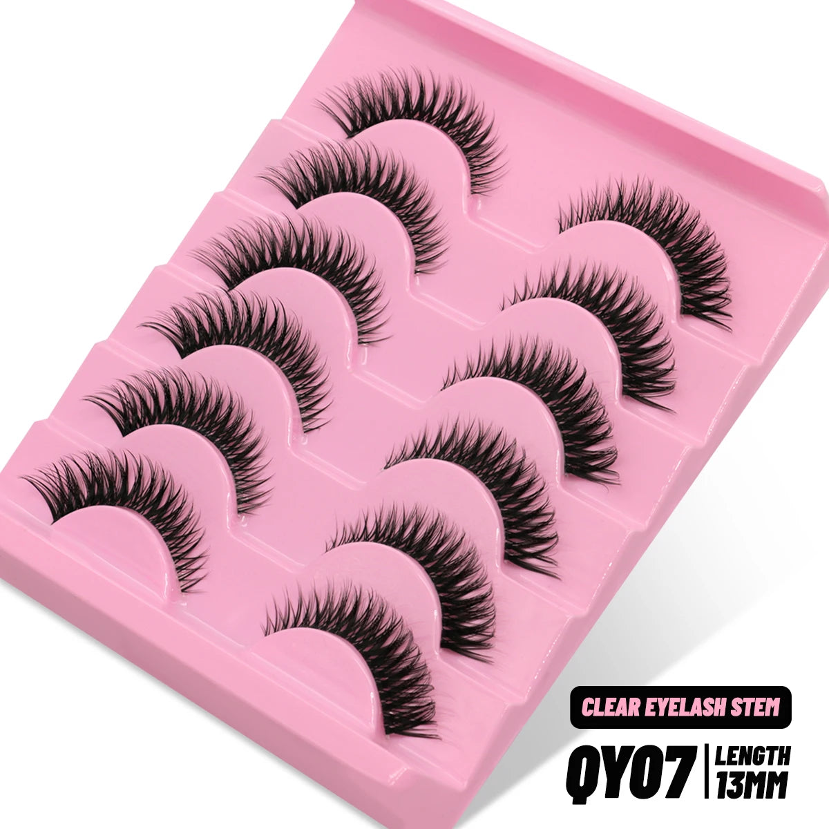 GROINNEYA Cat Eye Lashes – Faux Mink Wispy Winged Fake Eyelashes for Natural Elongated Look