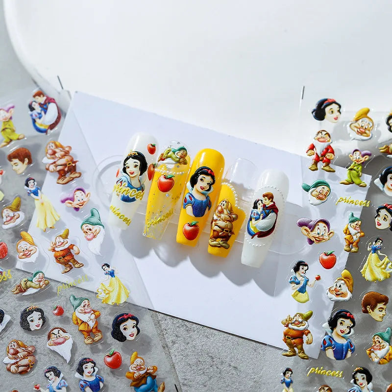 Cute Snoopy 5D Nail Stickers – Cartoon Anime Nail Art Decoration