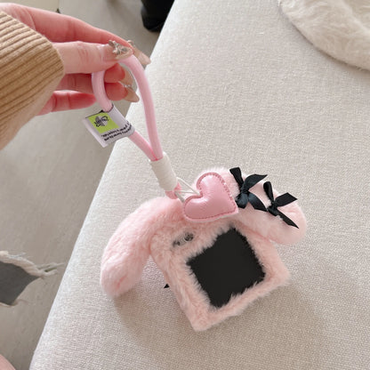 Cute Maid Bunny Folding Plush Phone Case with Lanyard – Kawaii Phone Accessories for Galaxy Z Flip 3 4 5 6