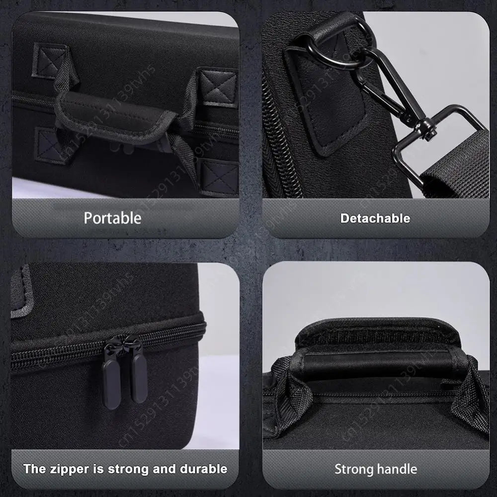 EVA Hard Carrying Case Handbag for PS5 Slim – Shoulder Strap Storage Bag for Disc & Digital Edition Console