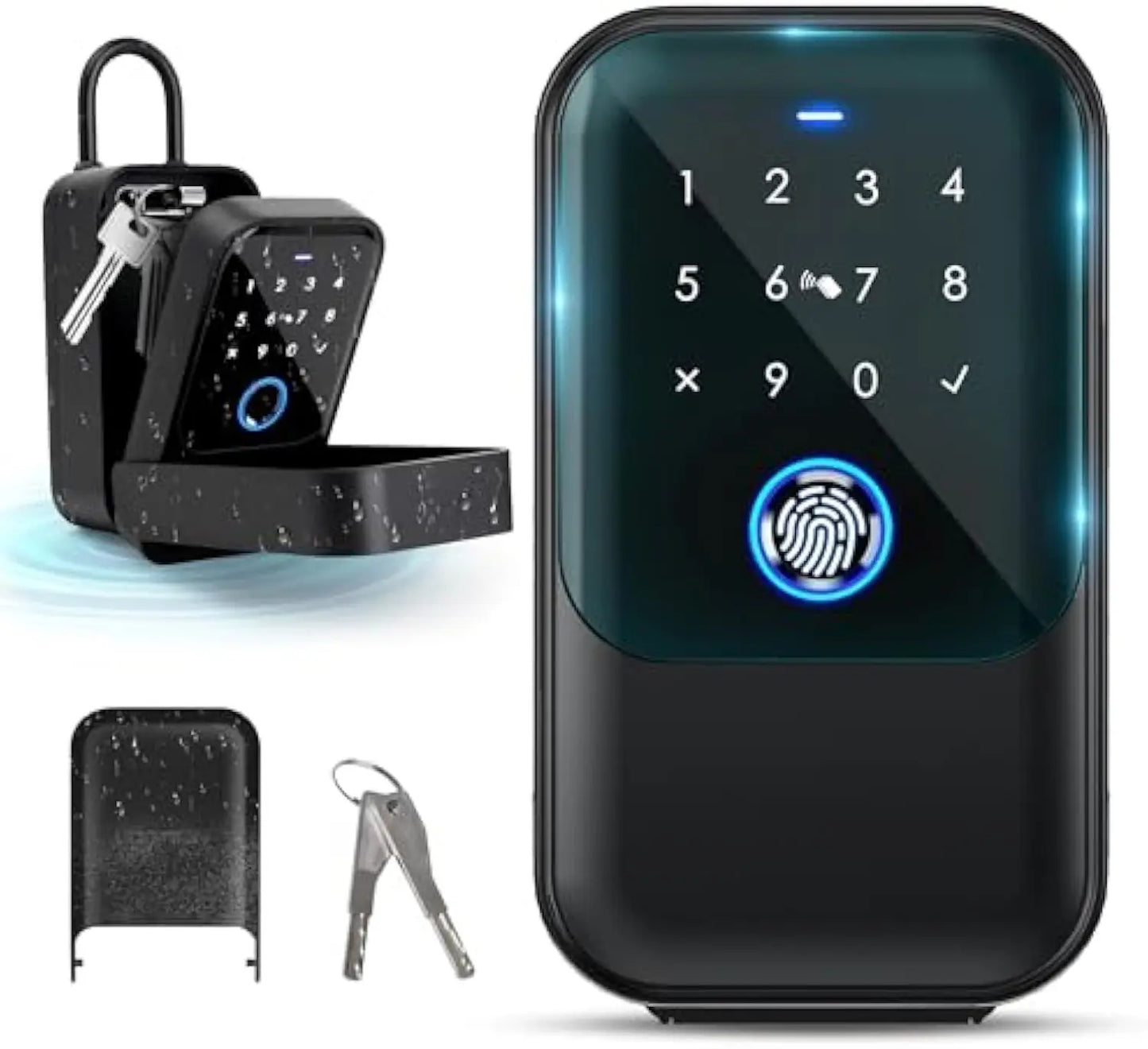 YRHAND TTlock Smart Password Fingerprint Lock Box – Digital Card & Tuya-Compatible Portable IP66 Security for Smart Homes