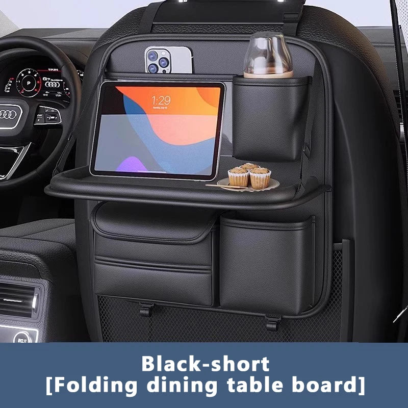 SEAMETAL Car Seat Back Organizer – Large Capacity Multi-Pocket Storage Bag with Foldable Tablet Tray