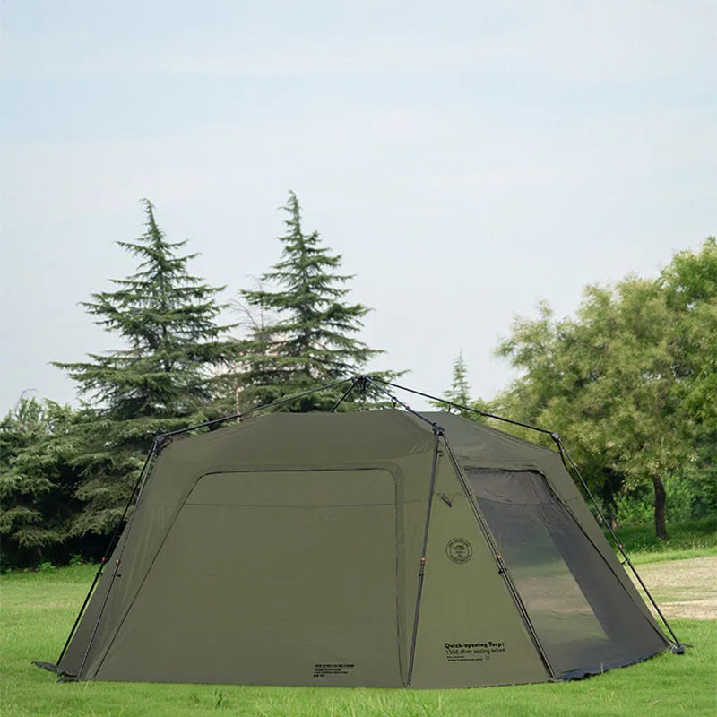 ShineTrip Oversized Dome Tent – Quick Setup, Waterproof & Sunproof Silver-Coated Canopy for Camping (05 Series)