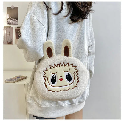 Labu Cartoon Crossbody Plush Bag – Kids Backpack & Shoulder Bag Doll Change Purse, Perfect Gift for Girls