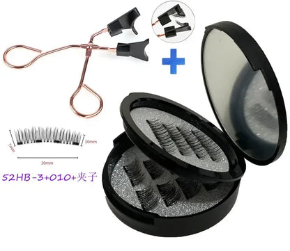 12PCS Magnetic False Eyelashes – Half Lashes Set with Double Box, Mirror & Applicator, Reusable Beauty Makeup