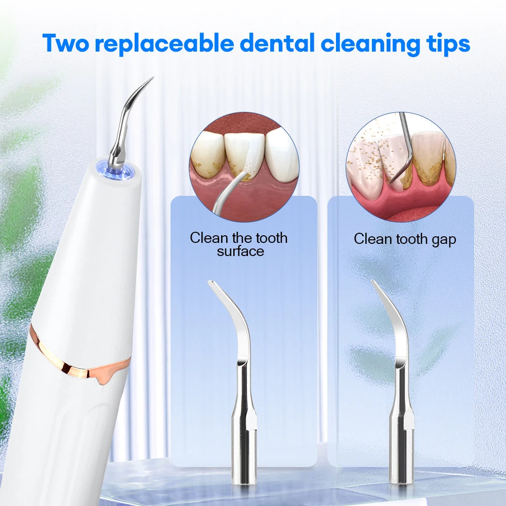 Ultrasonic Dental Plaque & Calculus Remover – Teeth Tartar Eliminator, Stains Cleaner, Electric Tooth Stone Scaler