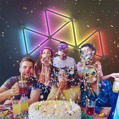 RGB Smart Wall Light - Splicing DIY Atmosphere Lamp, Voice-Controlled for Esports Room, Bedroom, & Bar Decoration