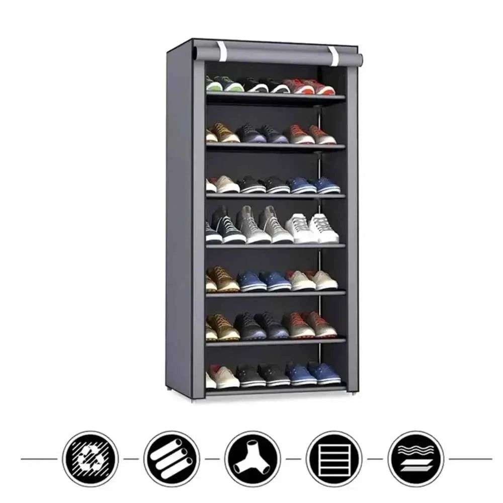 Dustproof Shoe Storage Rack – Multilayer Nonwoven Organizer Cabinet, Space-Saving Shoe Shelf for Home & Hallway