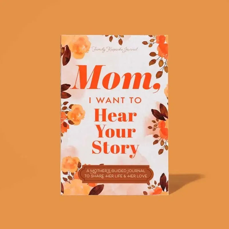 " Mom, I Want to Hear Your Story " Leather Memory Book – A Father’s Guided Journal for Sharing Life Stories