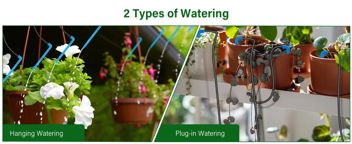 Solar Garden Drip Irrigation System — Automatic Balcony Watering DIY with Drip Hose