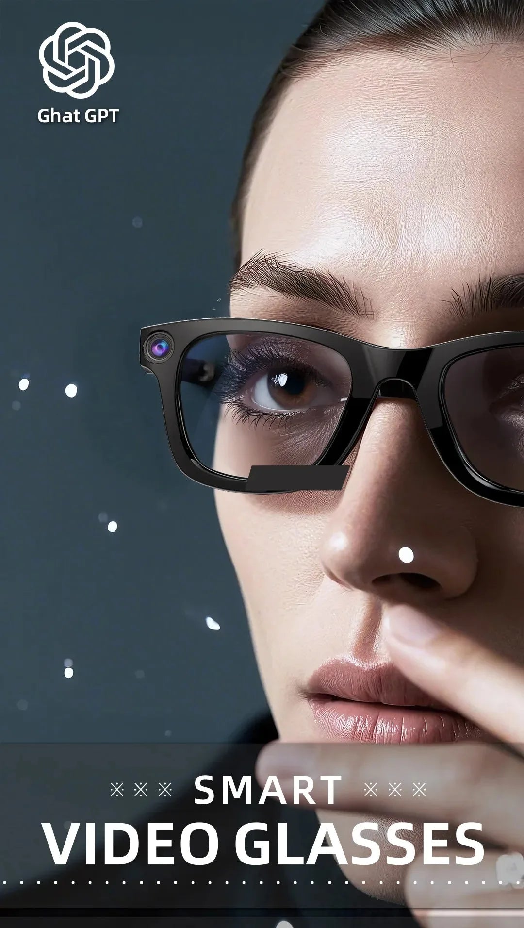 AI Smart Glasses with HD Anti-Shake Camera — Video Recording, Voice Call, Noise Reduction, Wireless Bluetooth Headset Goggles