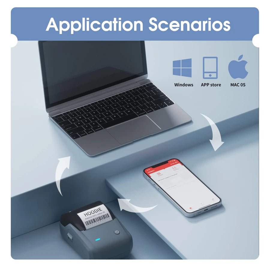 Niimbot B1 Mini Portable Thermal Printer – Self-Adhesive Label Maker, Pocket Printer, Bluetooth Labeling Machine