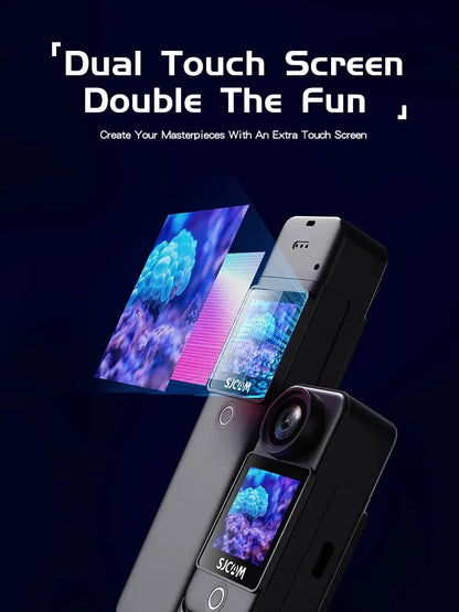 SJCAM C300 4K Action Camera – 30FPS Pocket Sports Cam with 6-Axis GYRO Stabilization, Long Battery, 5G WiFi, and Remote Control