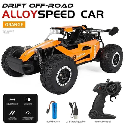DK087 1:16 2WD Brushless High-Speed RC Drift Car – Off-Road Remote Control Truck with LED Lights, 20KM/H Racing Toy Model