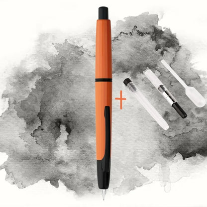 MAJOHN A2 Press Fountain Pen - Retractable EF Nib 0.4mm Resin Ink Pen with Converter, Lighter than A1, Perfect for Writing and Christmas Gift