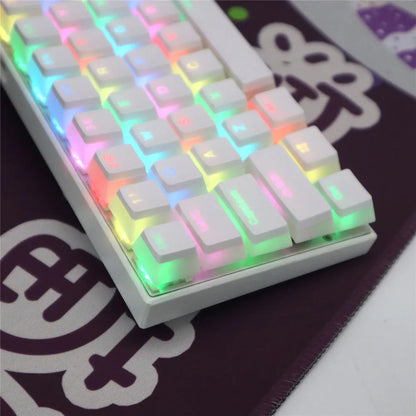 104 Keys Pudding Theme Keycap Set - OEM Profile ABS PBT Double Shot Keycaps for MX Switch Mechanical Keyboard, RGB Backlit