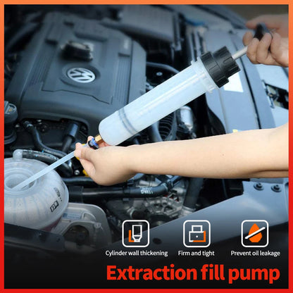 1.5L Oil & Fluid Extractor Pump – Automotive Oil Change Syringe Bottle, Fuel Transfer Hand Too