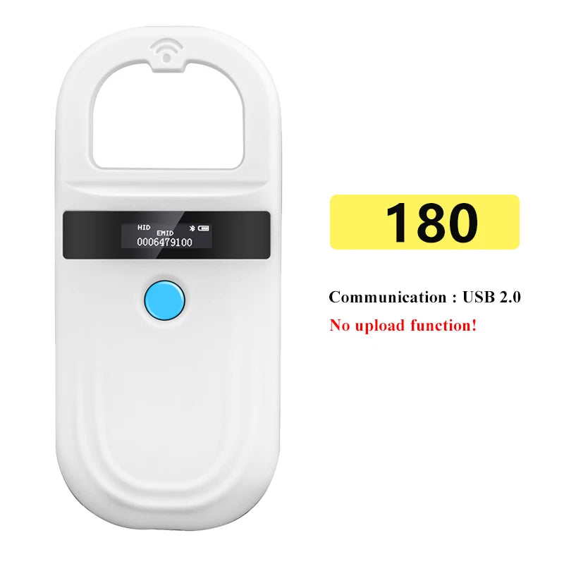 Handheld Animal RFID Reader - 134.2KHz & 125kHz Pet Microchip Scanner, USB/Bluetooth Tag Reader for Cats & Dogs with Tags