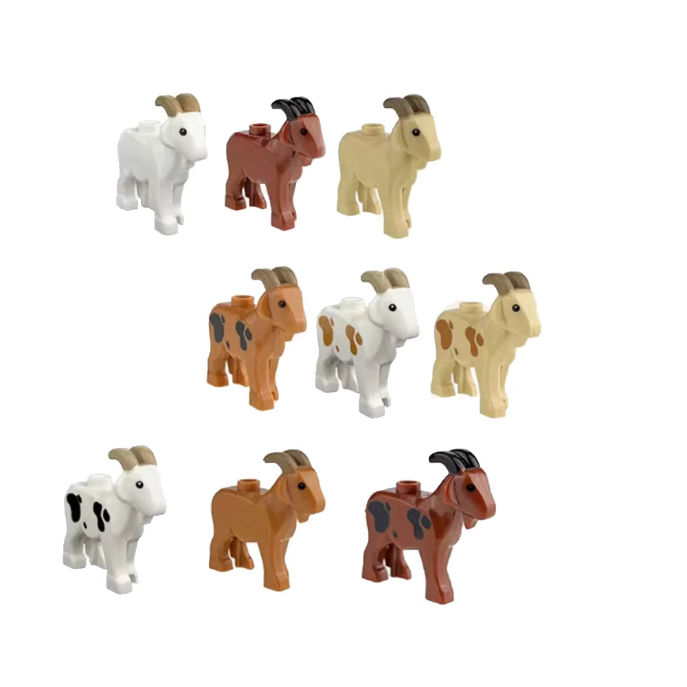 MOC Animal Scene Building Blocks – Zoo & Wildlife DIY Toy Bricks with Ducks, Cats, Dogs, Penguins, Eagles, Wolves, Bears, Deer, Sharks, Snakes, Mice, Sheep (K055)