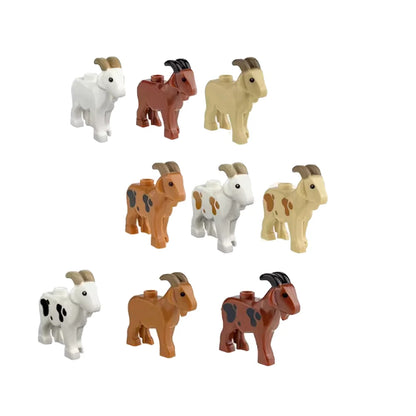 MOC Animal Scene Building Blocks – Zoo & Wildlife DIY Toy Bricks with Ducks, Cats, Dogs, Penguins, Eagles, Wolves, Bears, Deer, Sharks, Snakes, Mice, Sheep (K055)