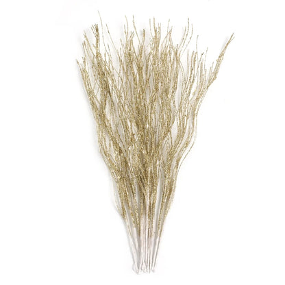 5PCS Glitter Artificial Berry Bouquet | Christmas Tree Ornament & Home Decor for New Year 2026, Navidad DIY Wreath Accessories