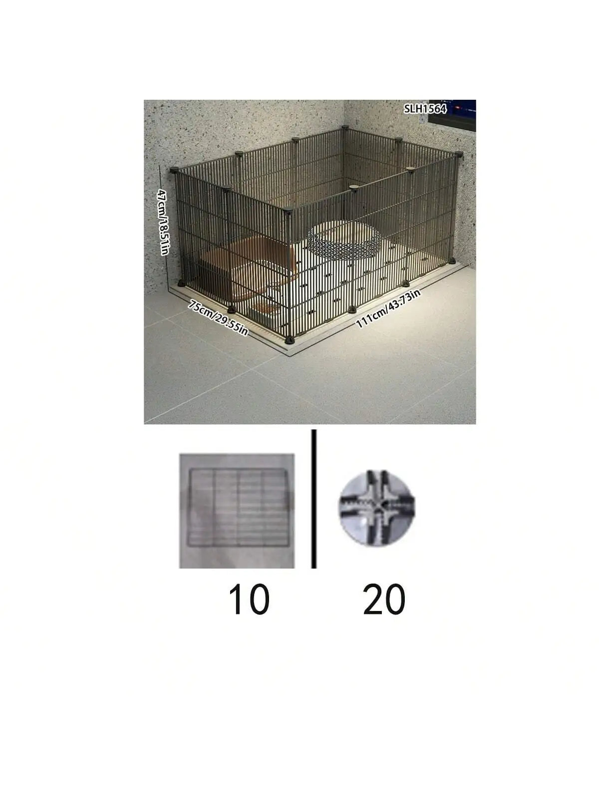 Indoor Pet Enclosure — No Assembly Teddy Fence with Tight Mesh, Escape-Proof Small Dog & Puppy Cage