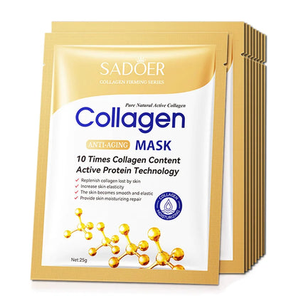 20PCS Hyaluronic Acid Collagen Face Masks – Moisturizing, Firming & Hydrating Skincare Sheet Masks, Korean Skin Care