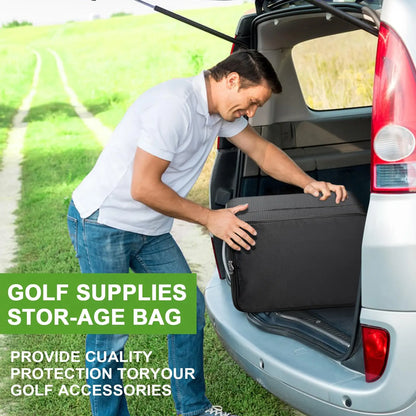 2-Layer Golf Trunk Organizer – Waterproof Durable Car Storage Bag for Golf Accessories