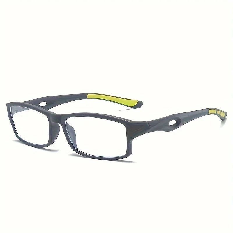 5PCS Sport Style Non-Prescription Reading Glasses – Anti-Blue Light Rectangular Full Rim Eyewear with PC Frame