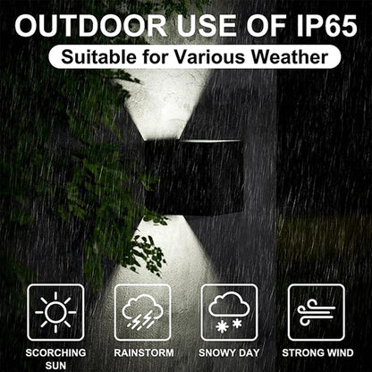 MARPOU LED Wall Lamp - Waterproof IP65 Indoor/Outdoor Surface Mounted Up and Down Light - Porch Garden 9W AC 90-260V