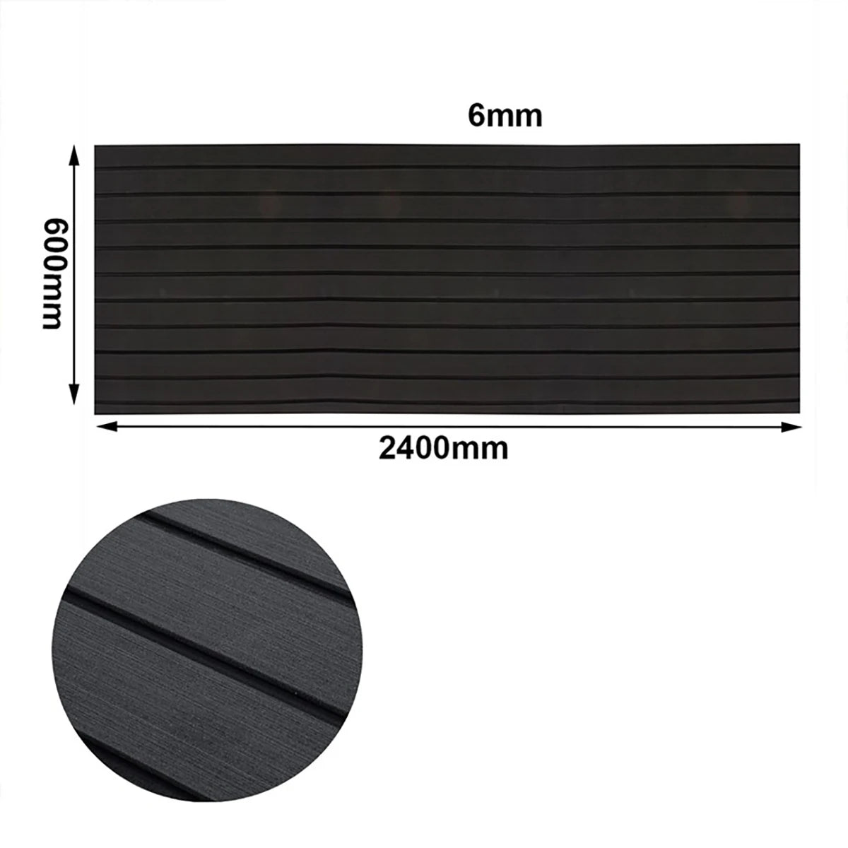 Self-Adhesive EVA Foam Teak Decking – Faux Marine Flooring Boat Floor Mat 600x2400x6mm