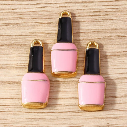 10PCS Cute Enamel Lips & Lipstick Charms – Pendants for Jewelry Making, Earrings, Necklaces & Bracelets DIY Crafts