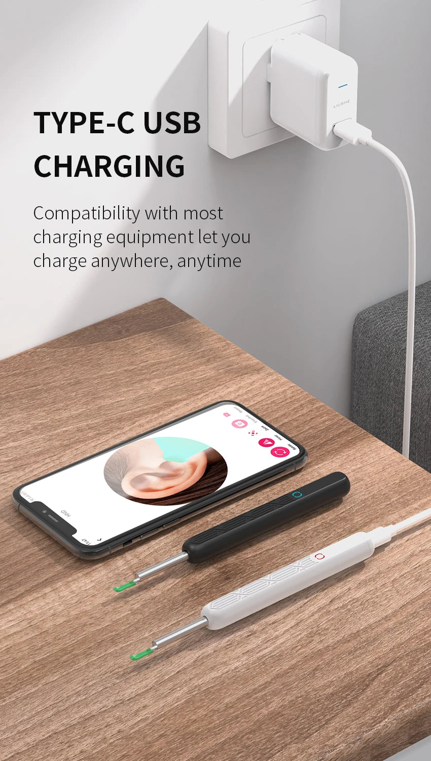 2025 Wireless Smart Earpick – HD Camera Ear Wax Cleaner with 6 LED Lights for iOS & Android