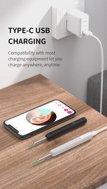 2025 Wireless Smart Earpick – HD Camera Ear Wax Cleaner with 6 LED Lights for iOS & Android