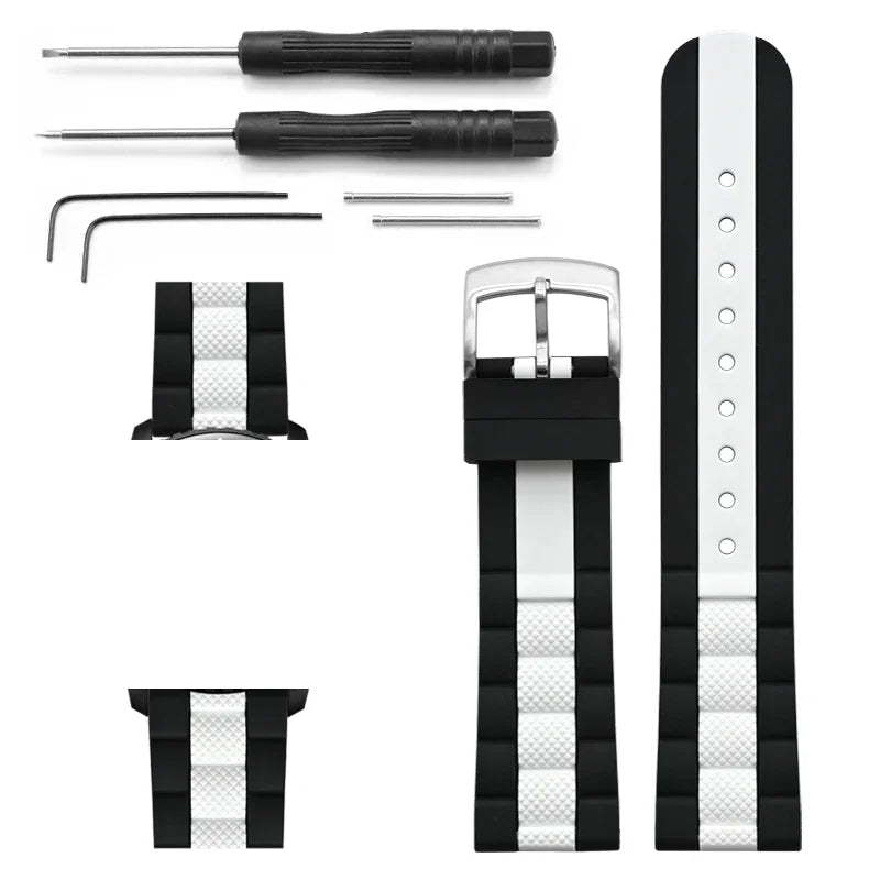 Strap for Swatch X Blancpain Five Oceans – High Tensile Sport Waterproof Silicone Watch Band, 22mm for Men & Women, Fifty Fathoms