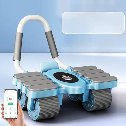 Updated Six-Wheel Eight-Knee Abdominal Wheel – PU Rebound Fitness Equipment for Home Exercise