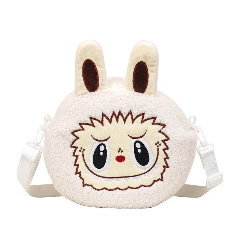 Labu Cartoon Crossbody Plush Bag – Kids Backpack & Shoulder Bag Doll Change Purse, Perfect Gift for Girls