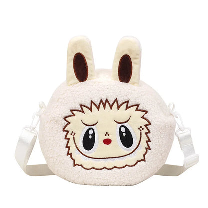 Labu Cartoon Crossbody Plush Bag – Kids Backpack & Shoulder Bag Doll Change Purse, Perfect Gift for Girls