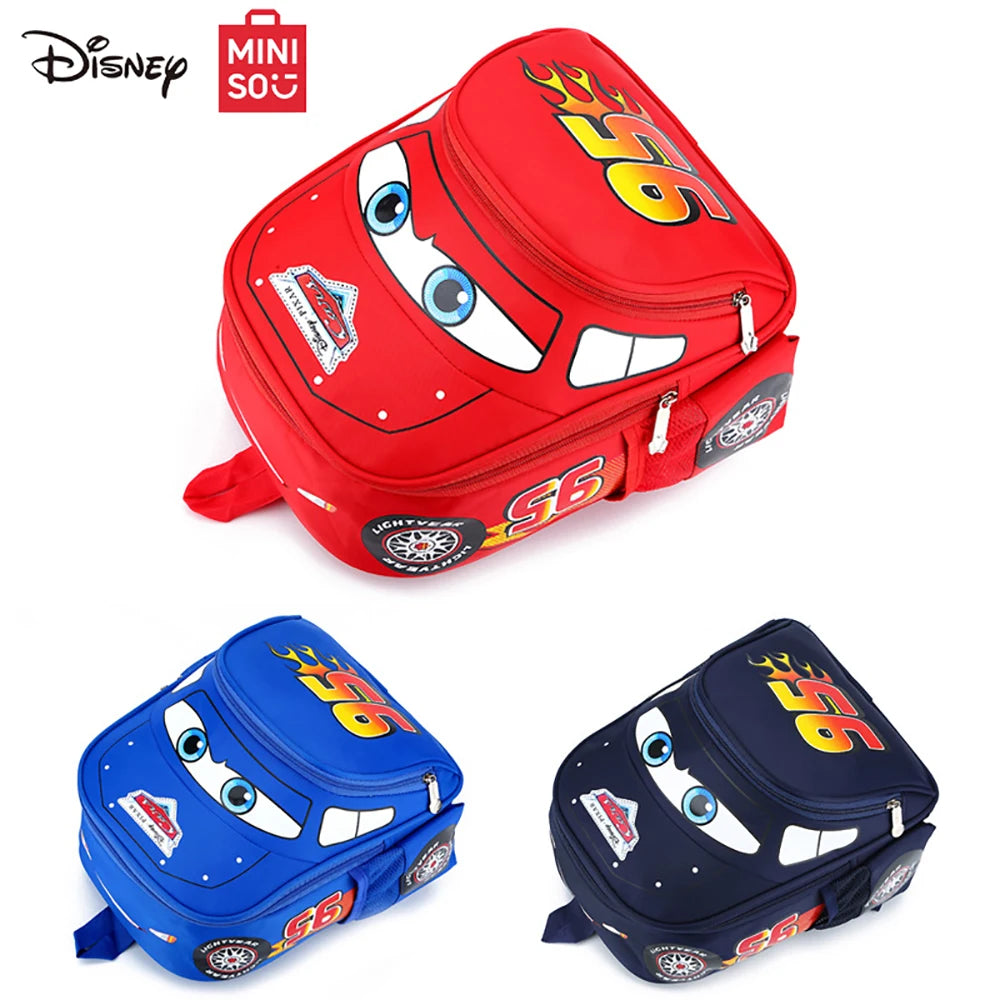 Disney 2024 Cartoon Car Backpack - Cute Kindergarten and Preschool School Bag for Children