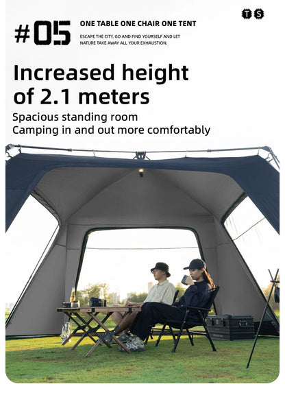 ShineTrip Oversized Dome Tent – Quick Setup, Waterproof & Sunproof Silver-Coated Canopy for Camping (05 Series)