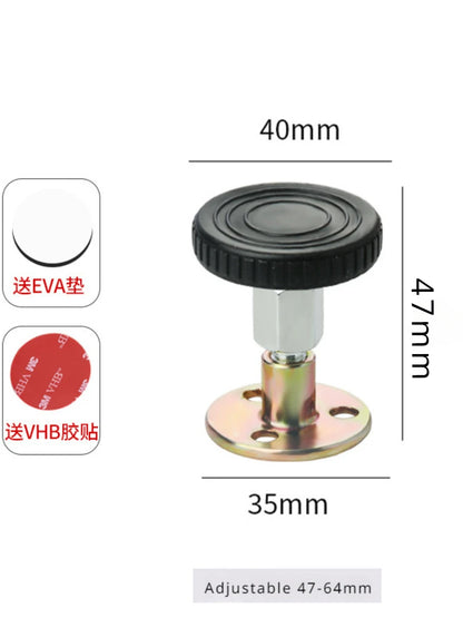 Adjustable Threaded Bed Shock Mount | Furniture & Cabinet Stabilizers | Self-Adhesive Headboard Stoppers