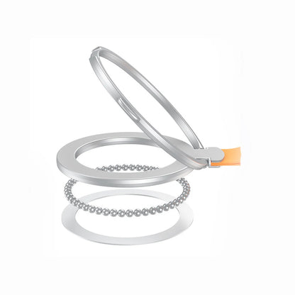 MagSafe Metal Strong Magnetic Suction Phone Holder - 360° Rotating, Folding Ring, Alloy, Portable & Universal Desktop Stand